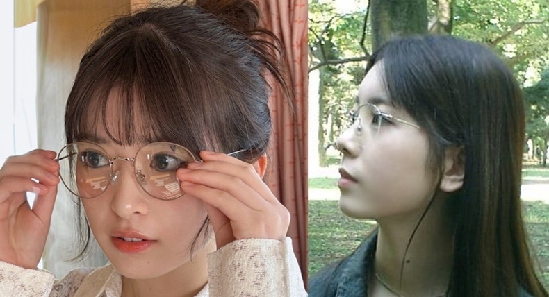 小川彩と筒井あやめのめがね
