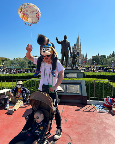 柳裕也と子供の写真