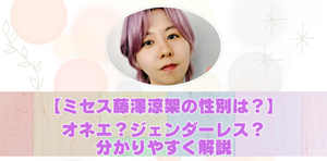 ミセス藤澤の性別は？ゲイ？ジェンダーレスなのかについて書いた記事の内部リンク