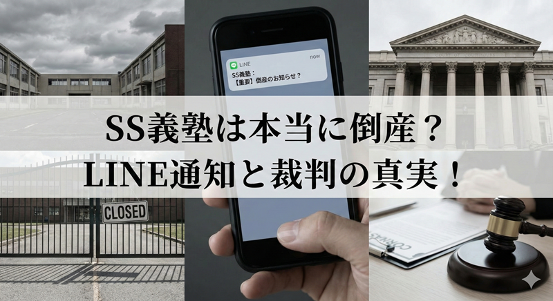 SS義塾が倒産したという噂は本当？LINE通知と裁判沙汰の真相！