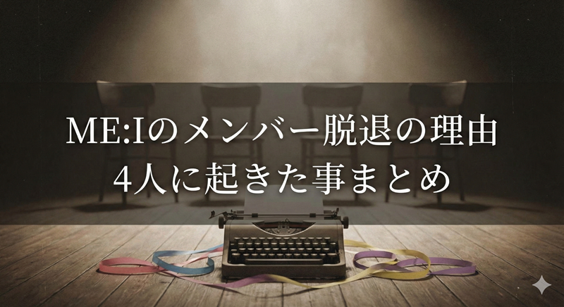 ME:I脱退理由が説明されないのはなぜ？加藤心・石井蘭・飯田栞月・佐々木心菜に起きたことまとめ
