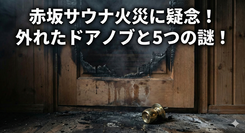 赤坂サウナ火災の違和感がやばい！ドアノブ外れた理由と5つの謎