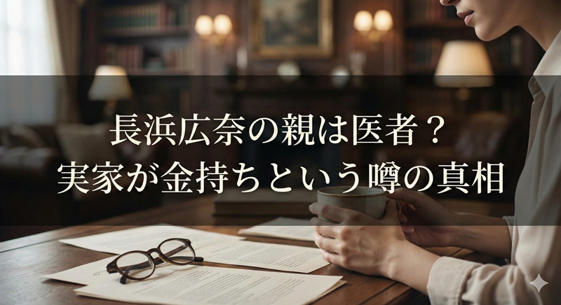 長浜広奈の親は医者で確定？実家が金持ちでお嬢様と言われる3つの理由