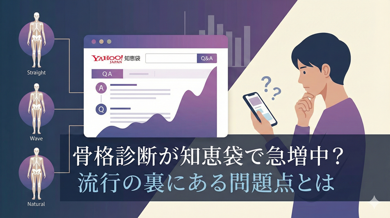 骨格診断がYahoo!知恵袋で急増中！流行の理由と見落とされがちな問題点！