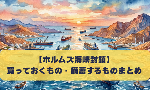【ホルムズ海峡封鎖】 買っておくもの・備蓄するものまとめ