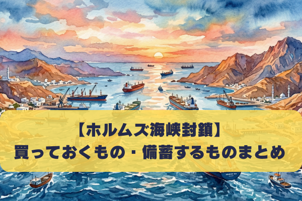 ホルムズ海峡封鎖で買っておくものはある？備蓄するものまとめ