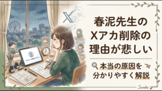春泥先生のXアカ削除の理由が悲しい 本当の原因を分かりやすく解説