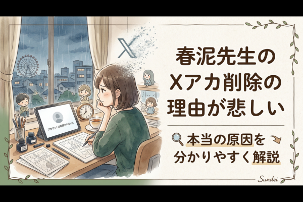 春泥先生のXアカウント削除はアンチのせい？海外炎上の理由を分かりやすく解説