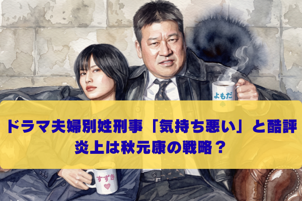 夫婦別姓刑事が炎上で放送も気持ち悪いと酷評｜秋元康が企画した意図はなに？